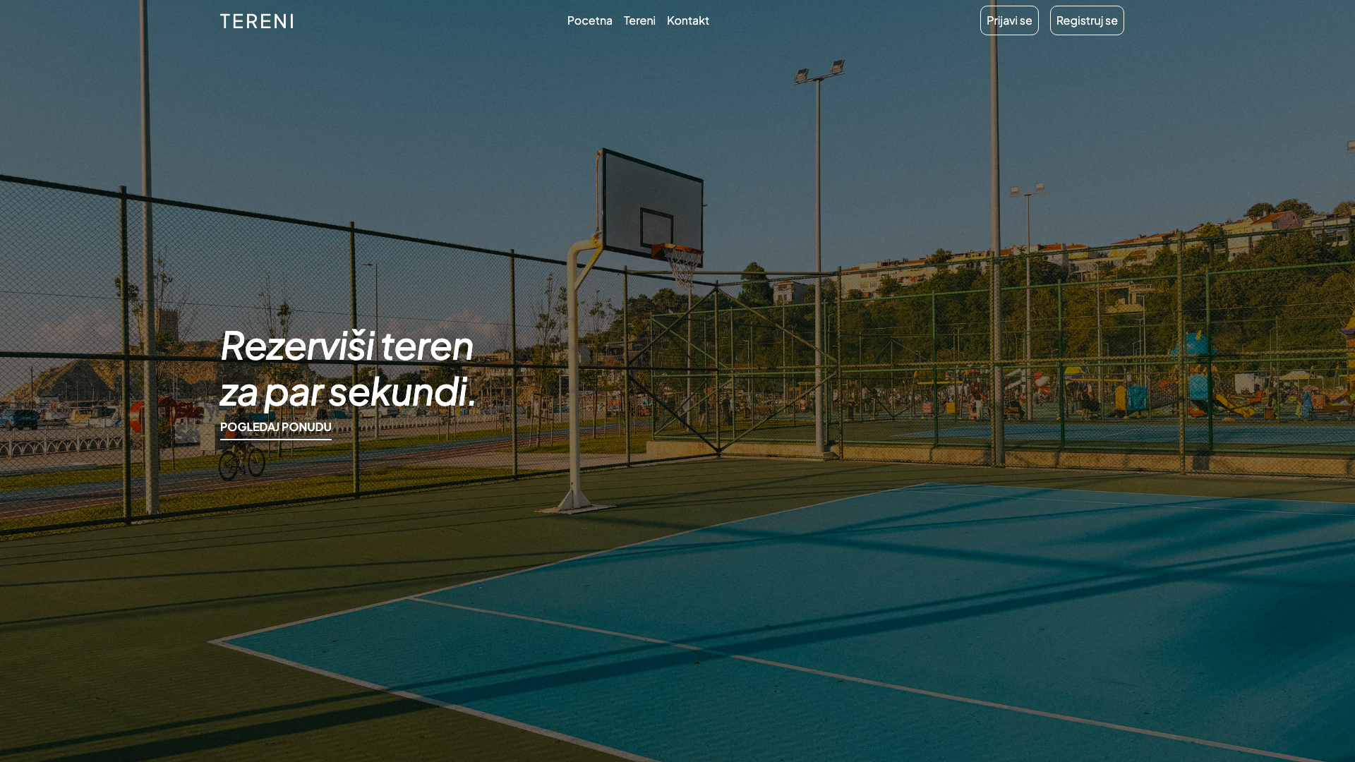 Sportski Tereni – Web App
